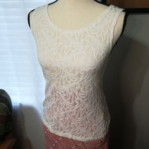 Vintage semi-sheer lace top